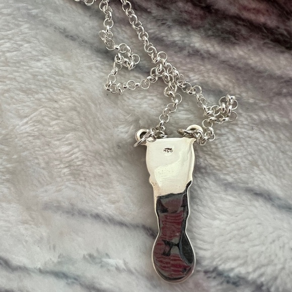 ❤️ Golden Hills Turquoise 3 Stone Navajo 925 Necklace Pendant 18+2” 8.8gms - Picture 8 of 12